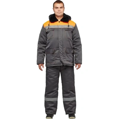 Костюм зим муж (куртка, пк) з35 сер/оранж 88-92/170-176 (Арсенал-СП)