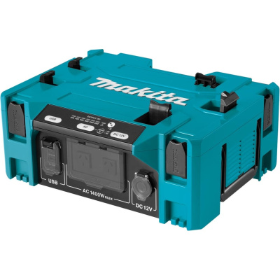 Преобразователь тока DC в АС Makita макс.мощ. 1,4кВт,2 розетки,USB-A,USB-C, 1 прикуриватель RUABAC01