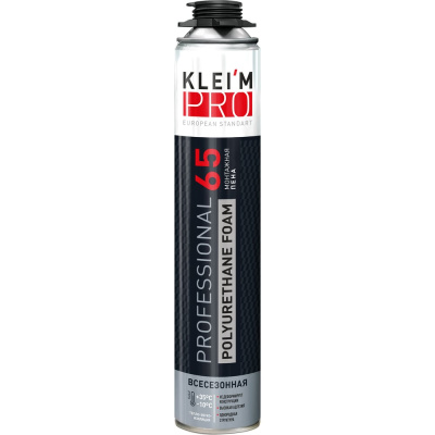 Пена монтажная профессиональная всесезонная KleimPro KLEI`MPRO 65, 900гр 5098