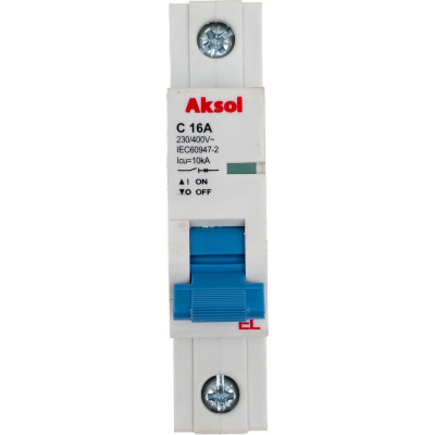 Выключатель автоматический AKEL ВА47-MCB-H-AKSOL-1P-C16-AC 1P/16A/С/10kA
