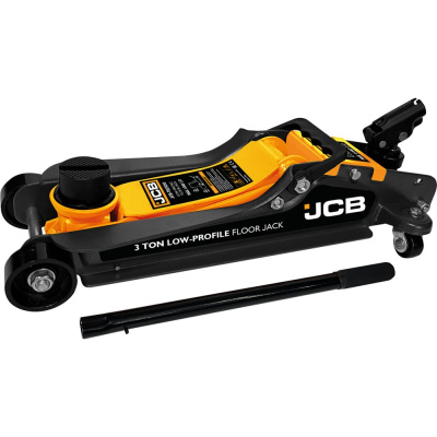 Домкрат подкатной гидравлический низкопрофильный JCB 3т с поворотной ручкой