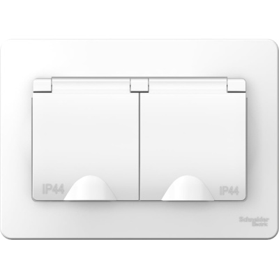 Розетка Systeme Electric (ранее Schneider Electric) BLANCA (белый, скрытой установки) двухместная