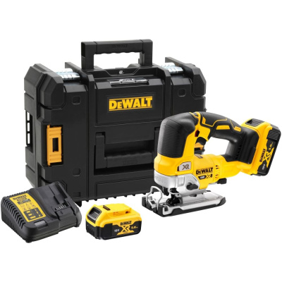 Аккумуляторный лобзик Dewalt DCS334P2, 18 В, 3200 ход/мин, 26 мм, с 2 АКБ 5 Ач и ЗУ, в кейсе TSTAK