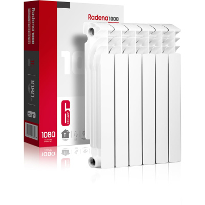 Радиатор биметаллический RADENA CS 1000 500/100 6 секций 009010802-02