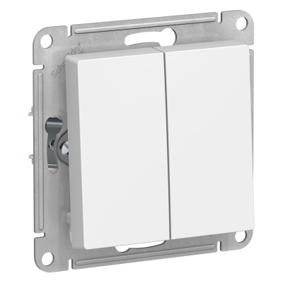 2-клавишный выключатель Systeme Electric ATLASDESIGN с самовозвратом, 10АХ, механизм, ЛОТОС