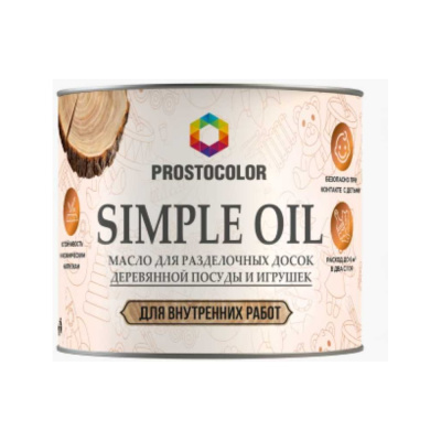 Масло для разделочных досок, дерев. посуды и игрушек PROSTOCOLOR SIMPLE OIL (б/ц) 0,4л