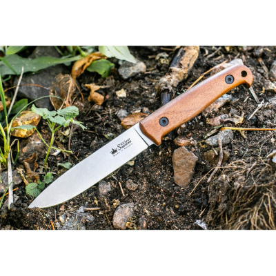 Туристический нож Kizlyar Supreme Pioneer сталь AUS-8, StoneWash, рукоять из Кавказского ореха