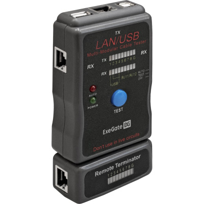 Сетевой тестер для RJ-45 RJ-11 RJ-12 ExeGate
