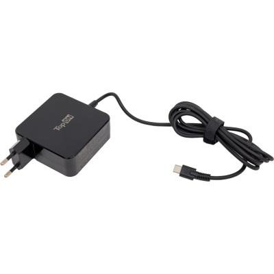 Блок питания TopON 65W кабель Type-C, Power Delivery, Quick Charge 3.0 в розетку, черный