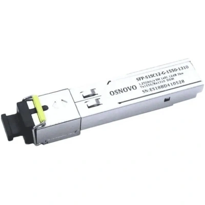 Трансивер SFP Osnovo SFP-S1SC12-G-1550-1310 до 3км, Tx:1550/Rx:1310, DDM