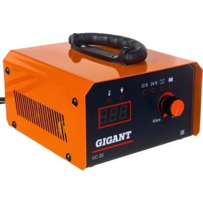 Зарядное устройство Gigant GC-20 — это универсальное устройство для зарядки автомобильных аккумуляторов напряжением