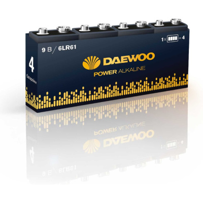 Алкалиновая батарейка DAEWOO 6LR61 Power Alkaline Pack-4