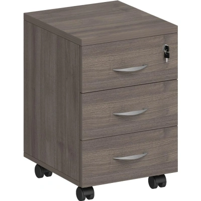 Тумба ST_Комфорт. выкатная 3 ящика дуб шамони темный К.301 ШТ