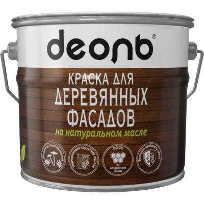 Краска для деревянных фасадов Деоль на натуральном масле Сандал полуматовая 2,7л