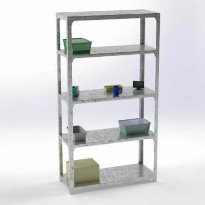 Стеллаж Metalex Kit Comfort 1800х1100х600 5-ть полок (Оцинкованный) /