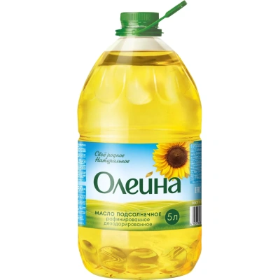 Масло Олейна подсолнечное рафинированное, 5 л
