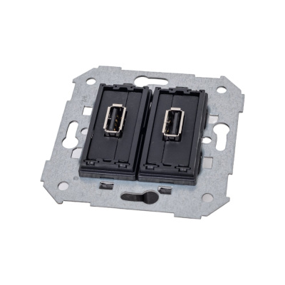 Коннектор 2хUSB Simon 2.0, типа A, мама, S82, S82N, S82 Detail