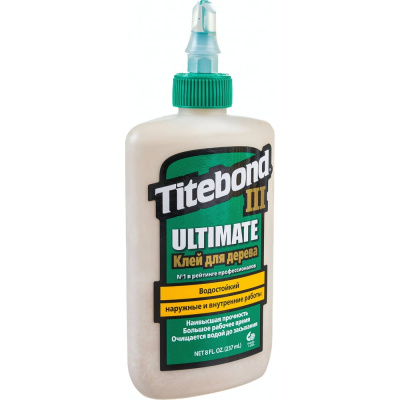 Клей повышенной влагостойкости Titebond III Ultimate 1413 - однокомпонентный клеящий состав для работы с древесиной