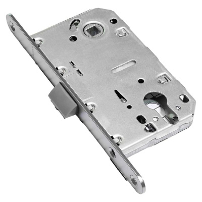 Корпус замка Doorlock V 431/С/50/85/18/SCr, матовый хром, под цилиндр, бэксет 50 мм, межосевое расстояние 85 мм
