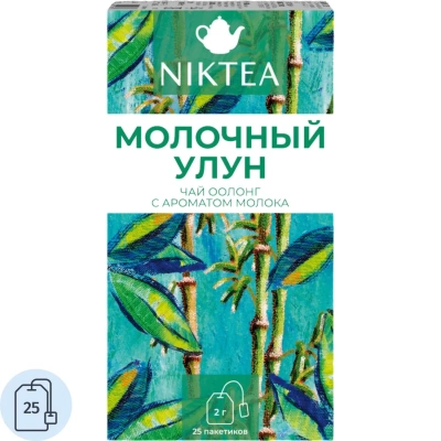 Чай NIKTEA "Молочный улун" зеленый, 25 пакетиков в конвертах по 2 г, TALTHA-DP0059
