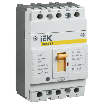 Автоматический выключатель IEK ВА44 33 3Р 160А 15кА