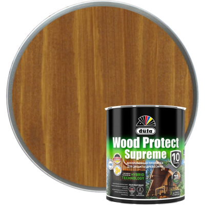 Пропитка Dufa WOOD PROTECT Supreme, тиковое дерево 0.75 л