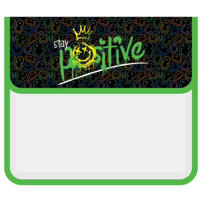 Папка для тетрадей 1 отделение, ArtSpace "Positive smile", А5, пластик, на липучке