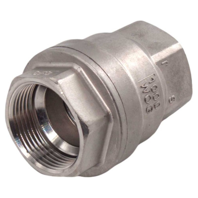 Обратный клапан муфтовый NEWKEY прямой, нержавеющая сталь AISI304 DN32 (1 1/4), (CF8), PN40 NK-CS32/4