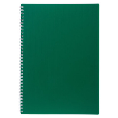 Тетрадь обложка пластик, А4, 80 л., гребень, клетка, HATBER, "VELVET" Зеленая, 081563, 80Т4В1гр 01607