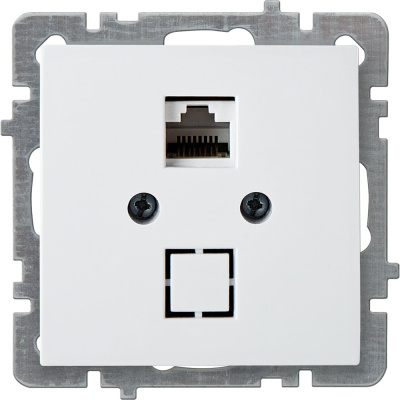 Механизм 1-местной компьютерной розетки Nilson СУ RJ45 CAT6, TOURAN-ALEGRA-THOR, белый