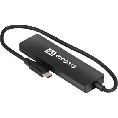 Концентратор USB хаб ExeGate (EX296929RUS) DUB-4CP/3 4-в-1 черн