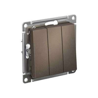 Трехклавишный выключатель Systeme Electric ATLAS DESIGN