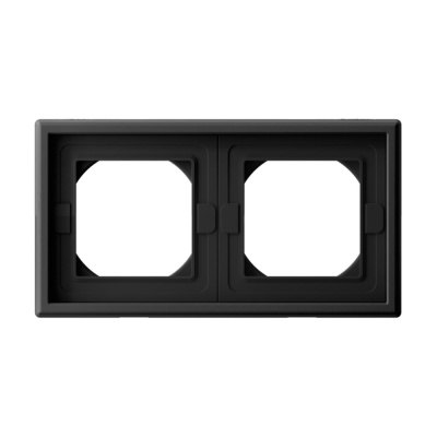 Рамка 2-постовая ArtGallery, IP44, универсальная Systeme Electric Карбон