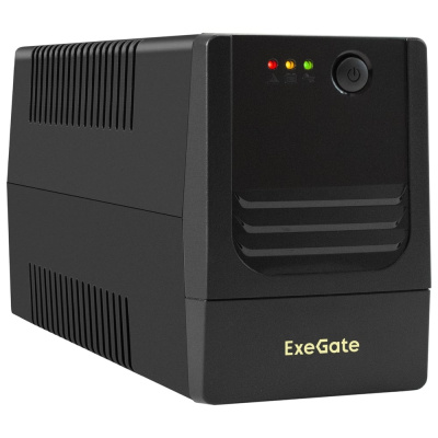 Источник бесперебойного питания ExeGate Power NB-1000.LED.AVR.2SH 1000VA/650W, LED, AVR, 2 Schuko, батарея 12V 9Ah