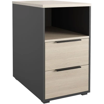 Тумба приставная К-Loft 241T001 436х670х752 дуб скандинав./графит
