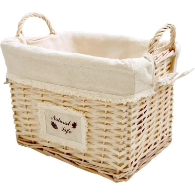 Корзина стеллажная высокая с ручками Natural life,Д360 Ш270 В260, EW-93 M