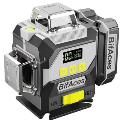 Лазерный уровень BifAces Green, диапазон 40 м, Li 3,9 Ач, 16 лучей DTL-16-P