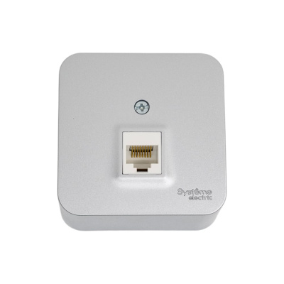 Компьютерная розетка Systeme Electric Blanca наружная Алюминий RJ45, кат.5E, изолир SE