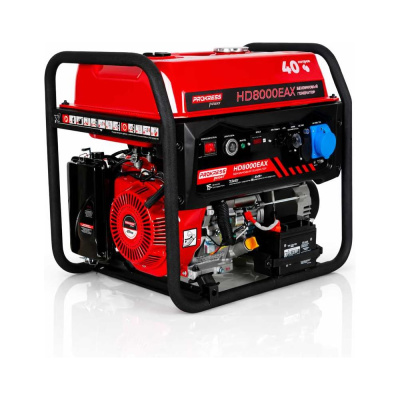 Генератор бензиновый PROKRESS POWER HD8000EAX (8,0/7,5кВт, 220Вт, элетростартер, бак 40л