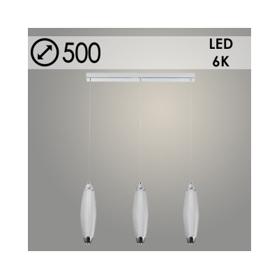 Подвес Росток 2667/3HT CH хром, 3x8W, LED, 6000К, d500, h1000, GNV24