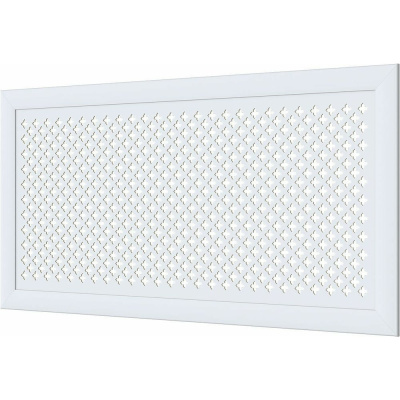 Декоративный экран для радиаторов и батарей Cosca Decor Модерн 600x1200 мм, белый, готика, с рамкой
