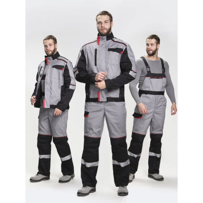 Костюм ФАКЕЛ Сервис IMP ткань cмесовая, 240 п/к, серый/черный 87489284 87489284.024