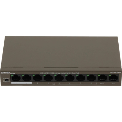 Настольный неуправляемый коммутатор tenda TEF1110P-8-63W 10000090495