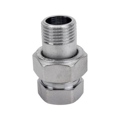 Сгон Giacomini прямой, НВ, 1/2", 1/2", латунь, хромированный