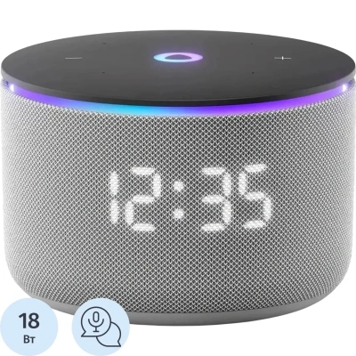 Умная колонка Яндекс Станция Мини 3 Про, Zigbee, серый (YNDX-00059GRY)