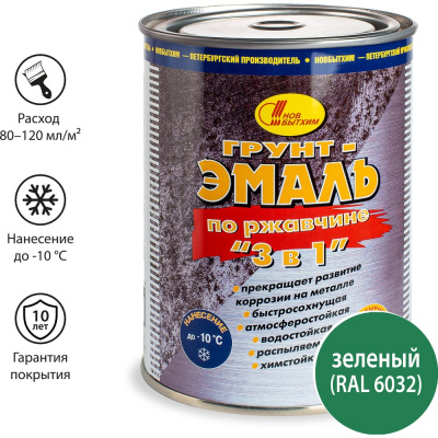 Грунт-эмаль по ржавчине Новбытхим 2993
