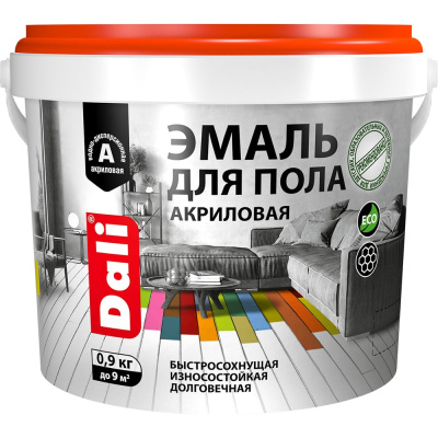 Эмаль для пола DALI акриловая, бежевая, 0.9 кг (1/6)