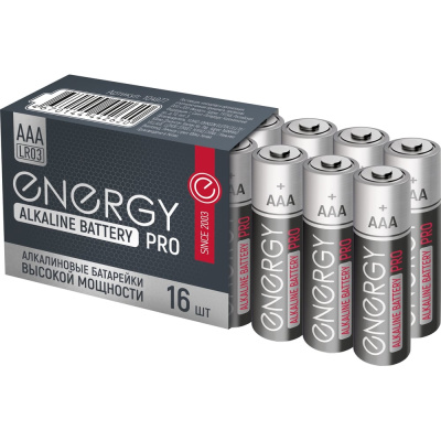 Алкалиновая батарейка ENERGY Pro LR03/16S (ААА)