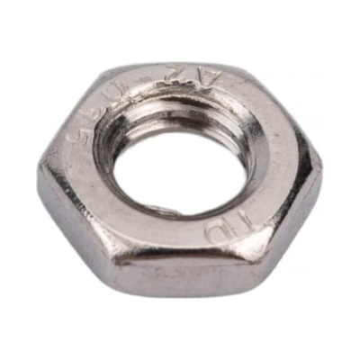 Нержавеющая гайка Insparion Din 439, А2, шестигранная низкая с фаской, М6, 50 шт.