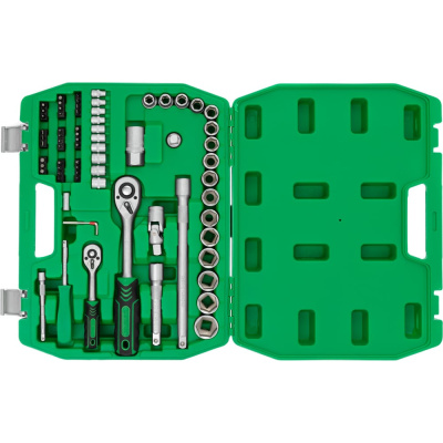 Набор инструментов INTERTOOL 72ед., 1/2" и 1/4", Cr-V